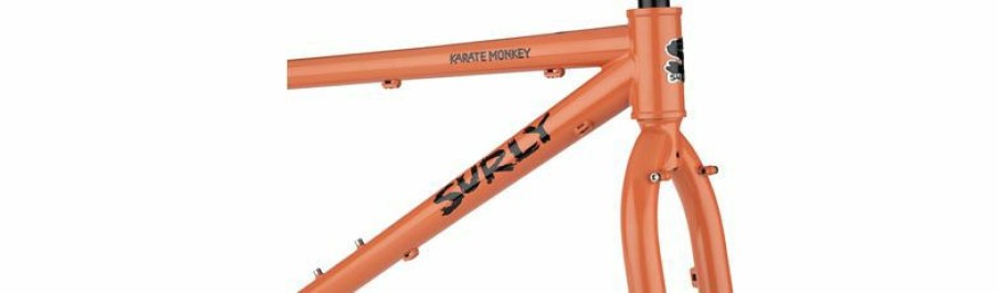 Bikes & Frames * | Hot Sell Surly Karate Monkey Frameset 27.5 , Steel, Peach Salmon Sundae, Small