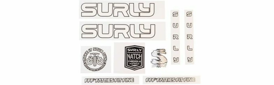 Accessories * | Discount Surly Intergalactic Decal Set White