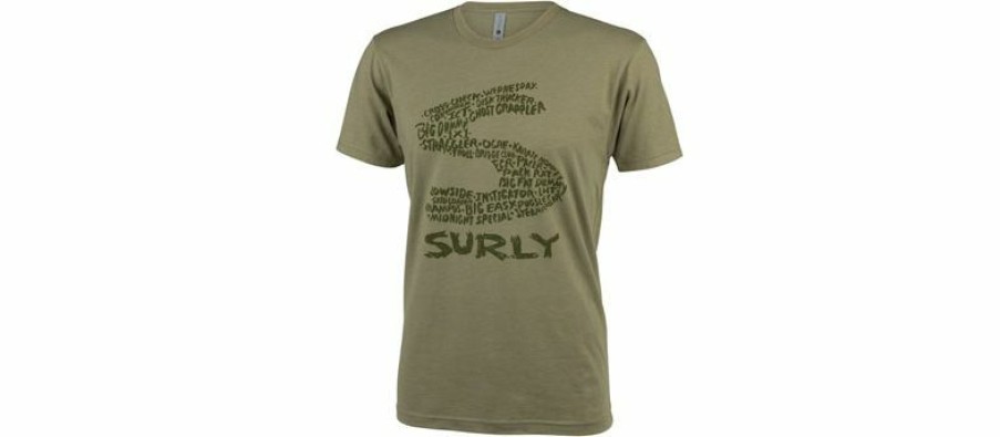 Apparel * | Discounts Surly Steel Consortium Men'S T-Shirt Light Olive, X-Large