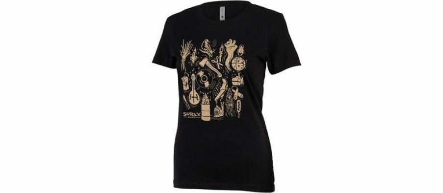 Apparel * | Fashionable Surly Stamp Collection Women'S T-Shirt Black, Small