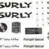 Accessories * | Exclusive Surly Midnight Special Frame Decal Set Black, With Record