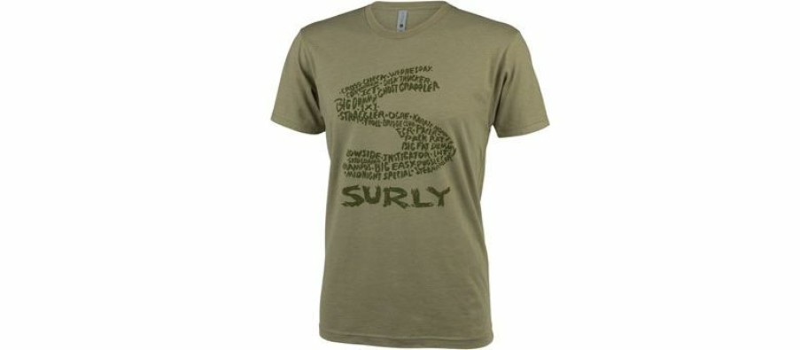 Apparel * | Latest Fashion Surly Steel Consortium Men'S T-Shirt Light Olive, Medium