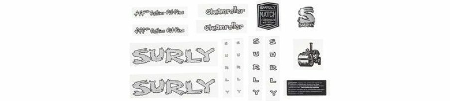 Accessories * | Lower Prices Surly Steamroller Decal Set Silver