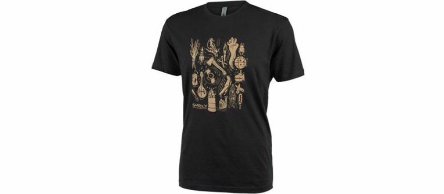 Apparel * | Excellent Quality Surly Stamp Collection Men'S T-Shirt Black, Large