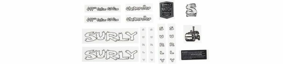 Accessories * | Fire Sale Surly Steamroller Decal Set White