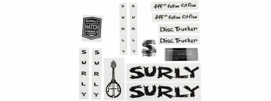 Accessories * | Surly Best Quality Sur Disc Trucker Decal Set Black