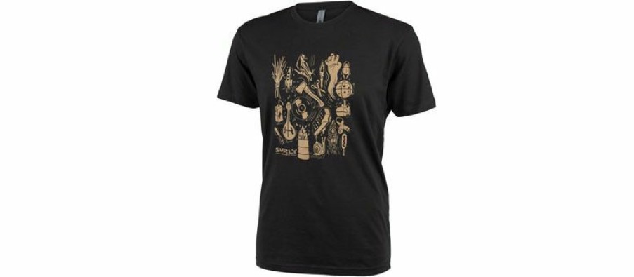 Apparel * | Cheap Surly Stamp Collection Men'S T-Shirt Black, X-Large