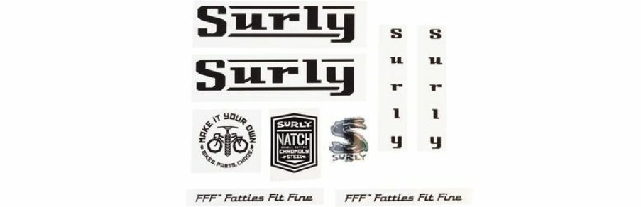 Accessories * | Closeout Sale Surly Pacer Decal Set Black