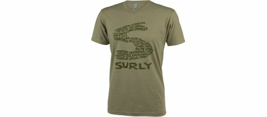 Apparel * | Exclusive Surly Steel Consortium Men'S T-Shirt Light Olive, 2X-Large