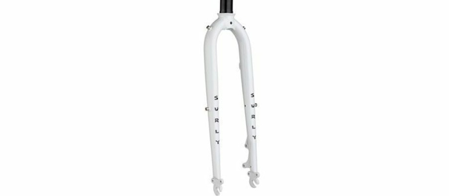 Parts * | Closeout Sale Surly Preamble 700C Fork, 9X100Mm, Qr, 1-1/8 Straight Steerer, Steel, Thorfrost White