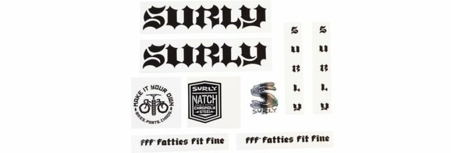 Accessories * | Cheap Surly Born To Lose Decal Set Black