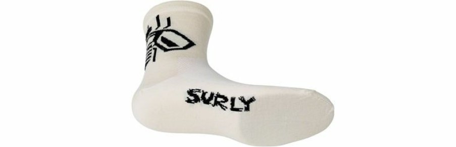 Apparel * | Exclusive Surly Wingnut Wool Sock 5 Inch, Natural/Black, Medium