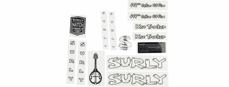 Accessories * | Surly Closeout Sale Sur Disc Trucker Decal Set White