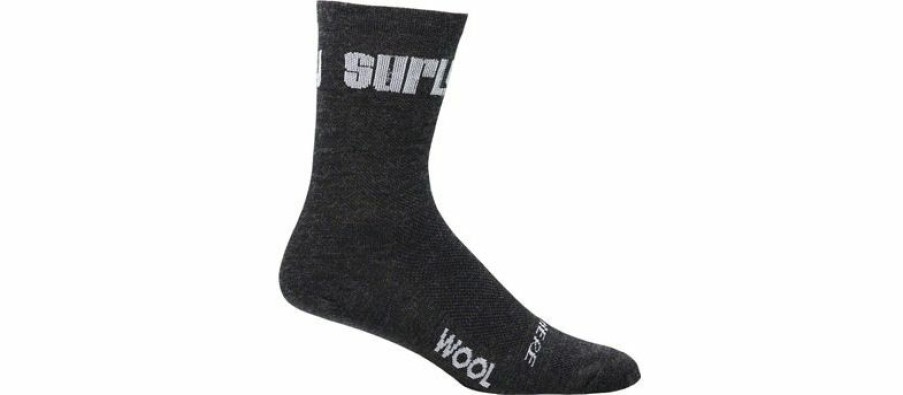 Apparel * | Excellent Quality Surly Logo Wool Socks 5 Inch, Black, Medium