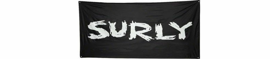 Accessories * | Hot Sell Surly Banner: Black, 36 X 72