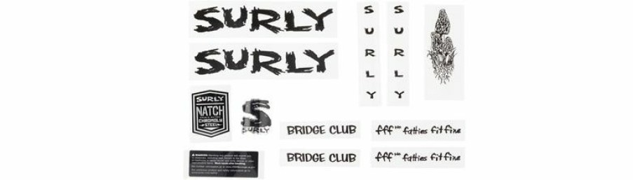 Accessories * | Gift Selection Surly Bridge Club Frame Decal Set Black