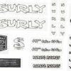 Accessories * | Best Quality Surly Karate Monkey Frame Decal Set White