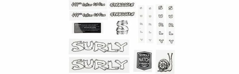 Accessories * | Discounts Surly Straggler Decal Set White