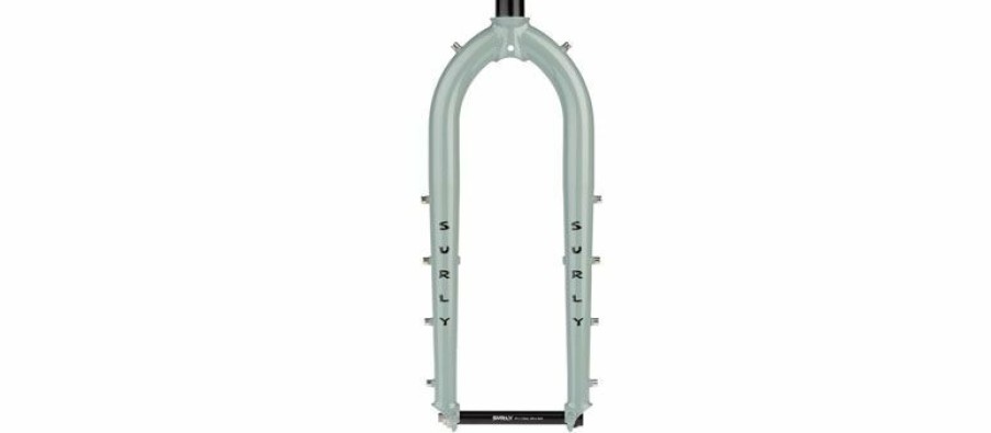 Parts * | Low Price Surly Dinner Fork 27.5 , 110X15Mm Thru-Axle, 1-1/8 Straight Steerer, Steel, Bathwater Gray