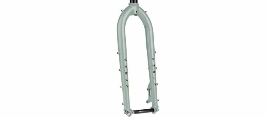 Parts * | Low Price Surly Dinner Fork 27.5 , 110X15Mm Thru-Axle, 1-1/8 Straight Steerer, Steel, Bathwater Gray