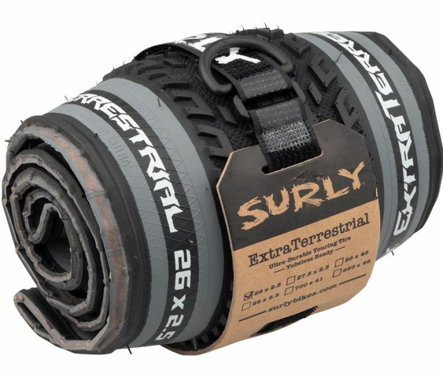 Wheel Goods * | Fashionable Surly Extraterrestrial Tire 26 X 2.5, Tubeless, Folding, Black/Slate, 60Tpi