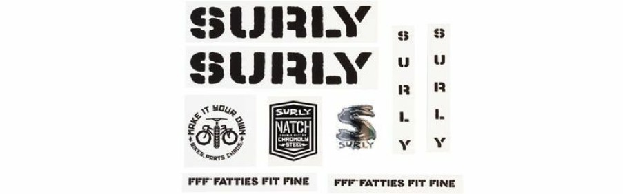 Accessories * | Closeout Sale Surly Overspray Decal Set Black