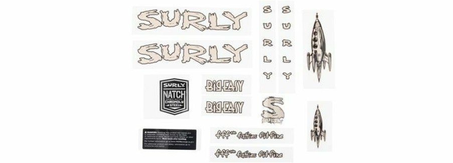 Accessories * | Cheap Online Surly Big Easy Frame Decal Set Tan