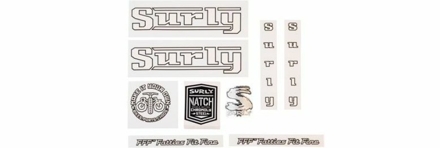 Accessories * | Discounts Surly Pacer Decal Set White