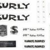 Accessories * | Closeout Sale Surly Karate Monkey Frame Decal Set Black