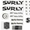 Accessories * | Closeout Sale Surly Big Fat Dummy Frame Decal Set Black