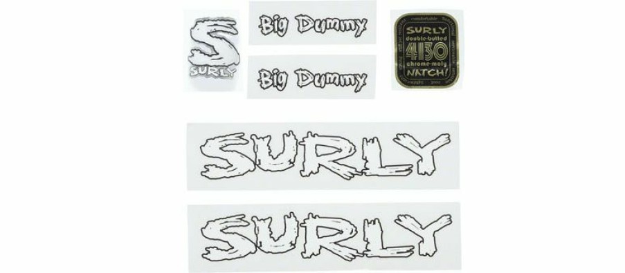 Accessories * | Wholesale Surly Big Dummy Frame Decal Set White