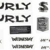 Accessories * | Discounts Surly Wednesday Frame Decal Set Black, With Crow