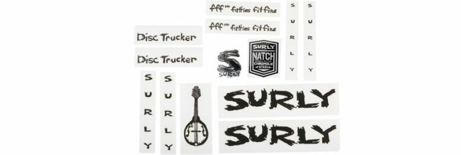 Accessories * | Surly Discount Sur Disc Trucker Decal Set Metallic Black