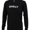 Apparel * | Exclusive Surly Logo Long Sleeve T-Shirt: Black/White 2Xl