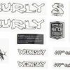 Accessories * | Low Price Surly Wednesday Frame Decal Set White, With Crow