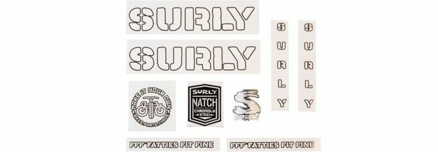 Accessories * | Excellent Quality Surly Overspray Decal Set White