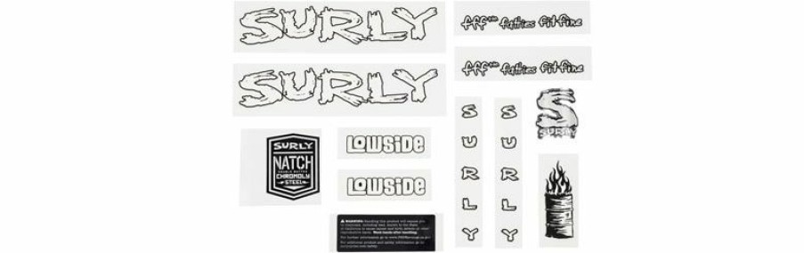 Accessories * | Exclusive Surly Lowside Frame Decal Set White