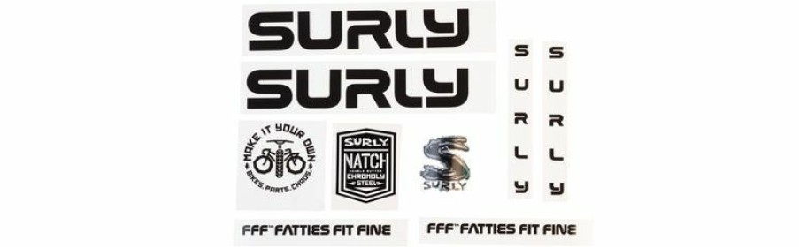 Accessories * | Lower Prices Surly Intergalactic Decal Set Black