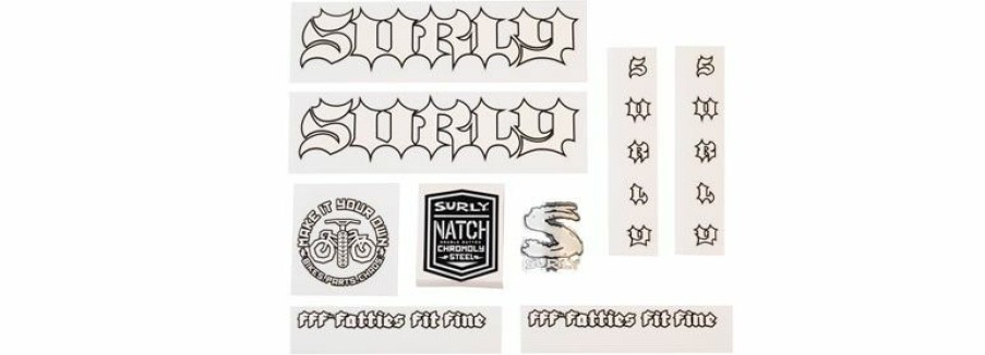 Accessories * | Excellent Quality Surly Born To Lose Decal Set White